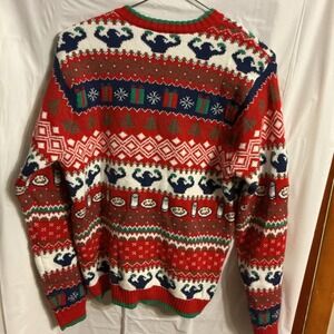 Ugly Christmas Sweater Adult large Santa Candy Cane